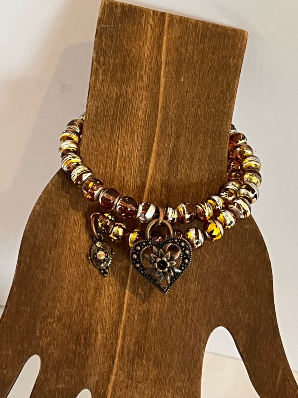 Beautiful Glass Beaded Memory Bracelet